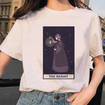 Women&#39;s Tarot Card Flower Funny Time Ladies Cartoon Fashion Short Sleeve Summer Printed T-shirt Women&#39;s T-shirt Top Pattern. - T-shirts