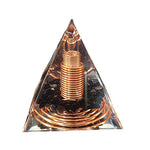 Spiral Copper Wire Orgonite Pyramid Obsidian Orgone Healing Energy Yoga Meditation Ornament - Jewelry Findings &amp; Components