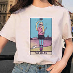 Women&#39;s Tarot Card Flower Funny Time Ladies Cartoon Fashion Short Sleeve Summer Printed T-shirt Women&#39;s T-shirt Top Pattern. - T-shirts
