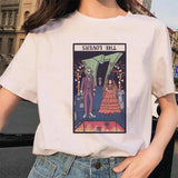 Women&#39;s Tarot Card Flower Funny Time Ladies Cartoon Fashion Short Sleeve Summer Printed T-shirt Women&#39;s T-shirt Top Pattern. - T-shirts