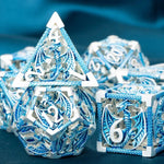 DND Metal Dice Set Dungeon and Dragon Gifts Hollow D&D Dice Set RPG Large Polyhedral Dice Role Playing Dice D20 D12 D8 D6