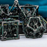 DND Metal Dice Set Dungeon and Dragon Gifts Hollow D&D Dice Set RPG Large Polyhedral Dice Role Playing Dice D20 D12 D8 D6