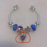925 Sterling Silver Natural Cryrstal Heart With Mum And Baby Dolls Polly Pocket Charm Bead For Pandora Bracelet European Jewelry