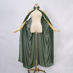 Women Medieval Fairy Shawl Cape Chiffon Gothic Wicca Robe Black Green Cosplay Victorian Dress Cloak Halloween Costume For Women - Cosplay Costumes