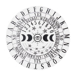 15cm Wood Black Round Witchcraft Altar Butterfly Board Meditation Cube Moon Phase Pendulum Game Magical Divination Planchette - Charms