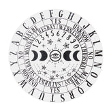 15cm Wood Black Round Witchcraft Altar Butterfly Board Meditation Cube Moon Phase Pendulum Game Magical Divination Planchette - Charms