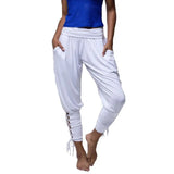Medieval Renaissance Sexy Pirate Viking Costume Women Loose Beach Capris Band Trouser Harem Pants For Adult Plus Size