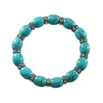 Gypsy Tribal Tibetan Bracelet for Women Boho Vintage Silver Men's Turquoise Elastic Bangles Afghan Turkish Ethnic Indian Jewelry