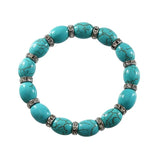 Gypsy Tribal Tibetan Bracelet for Women Boho Vintage Silver Men's Turquoise Elastic Bangles Afghan Turkish Ethnic Indian Jewelry
